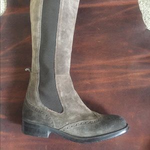 Italian Suede Brown Boots Stretch NWT YOUTUTOI